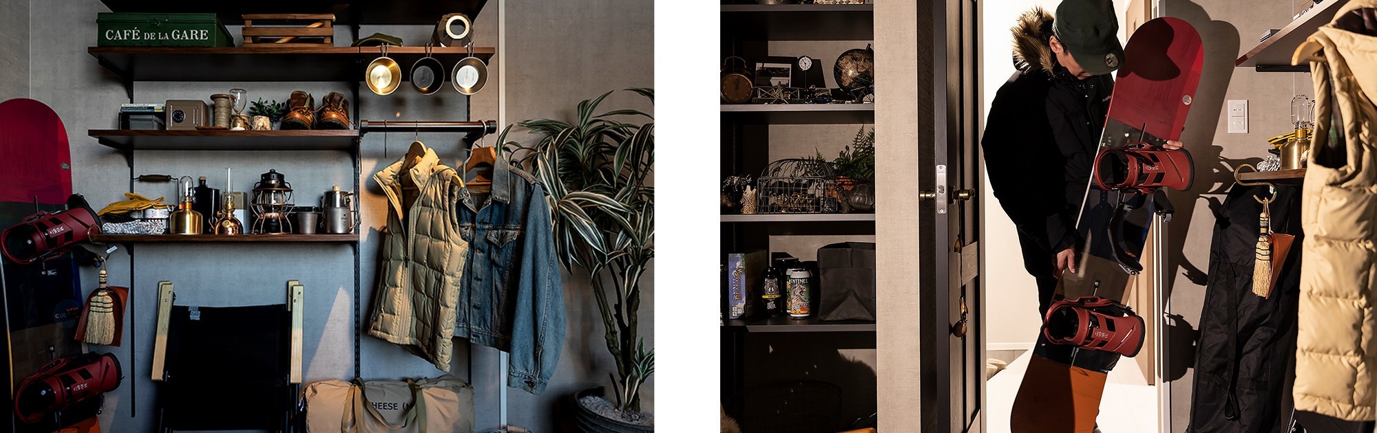 - 外に荷物の出し入れがしやすい玄関そばの洋室。アウターやボード、靴や道具を並べて「好き」をとことん楽しむ趣味室へ。戸建てなら、音楽も好きなだけ楽しめます。 - -