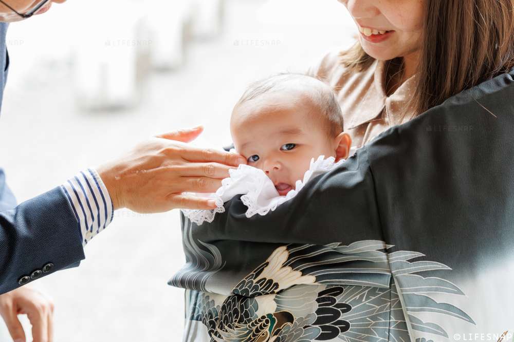 お宮参りとお食い初めの出張撮影@水天宮／東京都／中央区