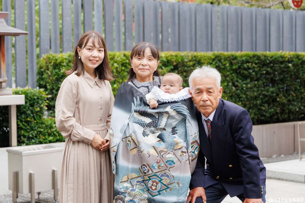 お宮参りとお食い初めの出張撮影@水天宮／東京都／中央区