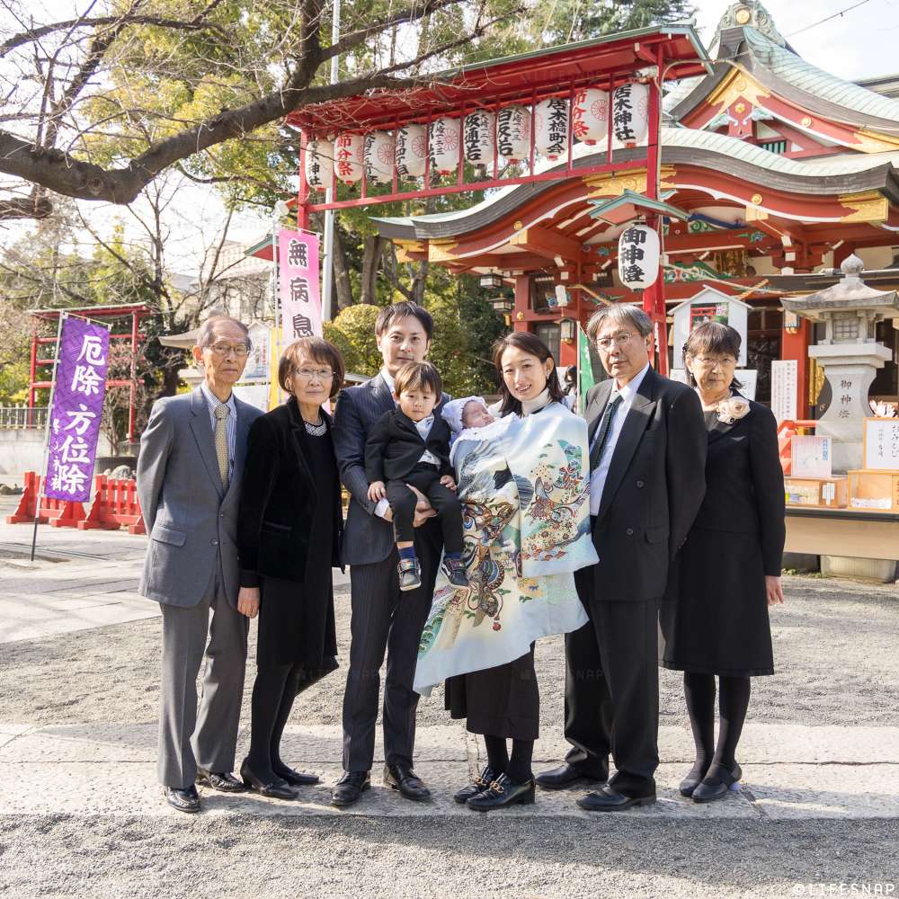 お宮参りの出張撮影@居木神社／東京都／品川区 - 