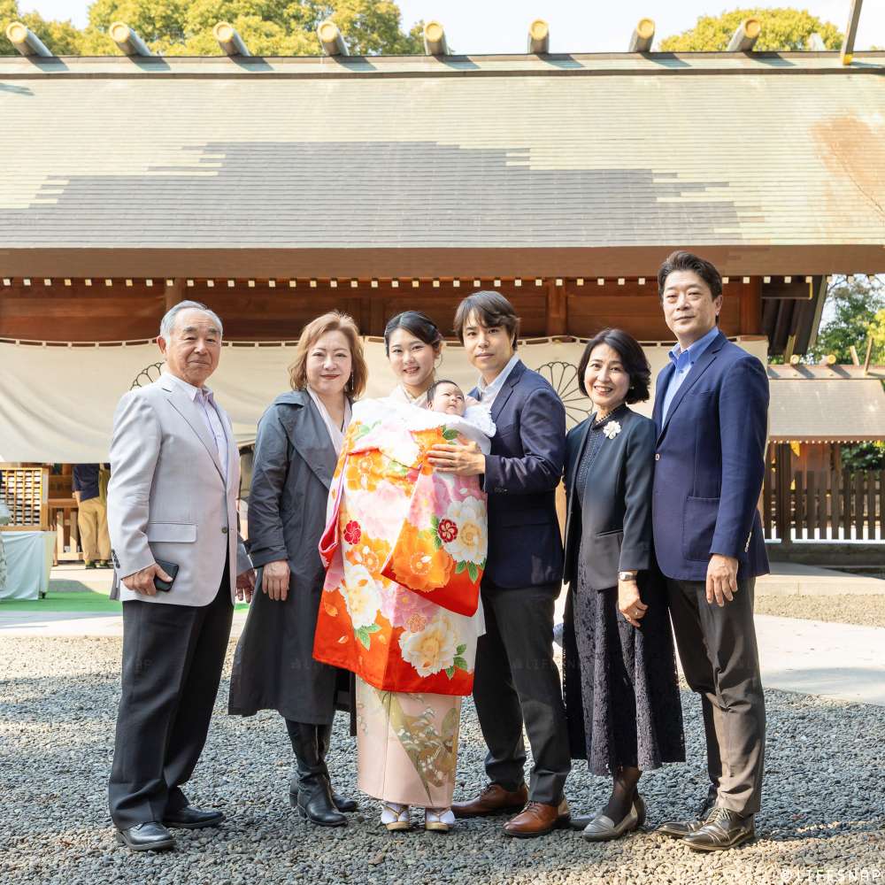 お宮参りの出張撮影@阿佐ヶ谷神明宮／東京都／杉並区 - 