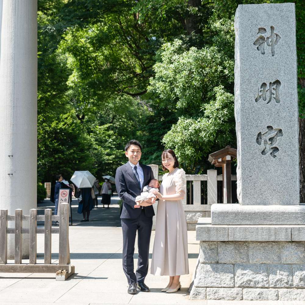お宮参りの出張撮影@阿佐ヶ谷神明宮／東京都／杉並区 - 