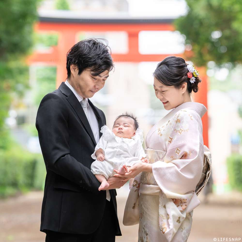 お宮参りの出張撮影@井草八幡宮／東京都／杉並区 - 