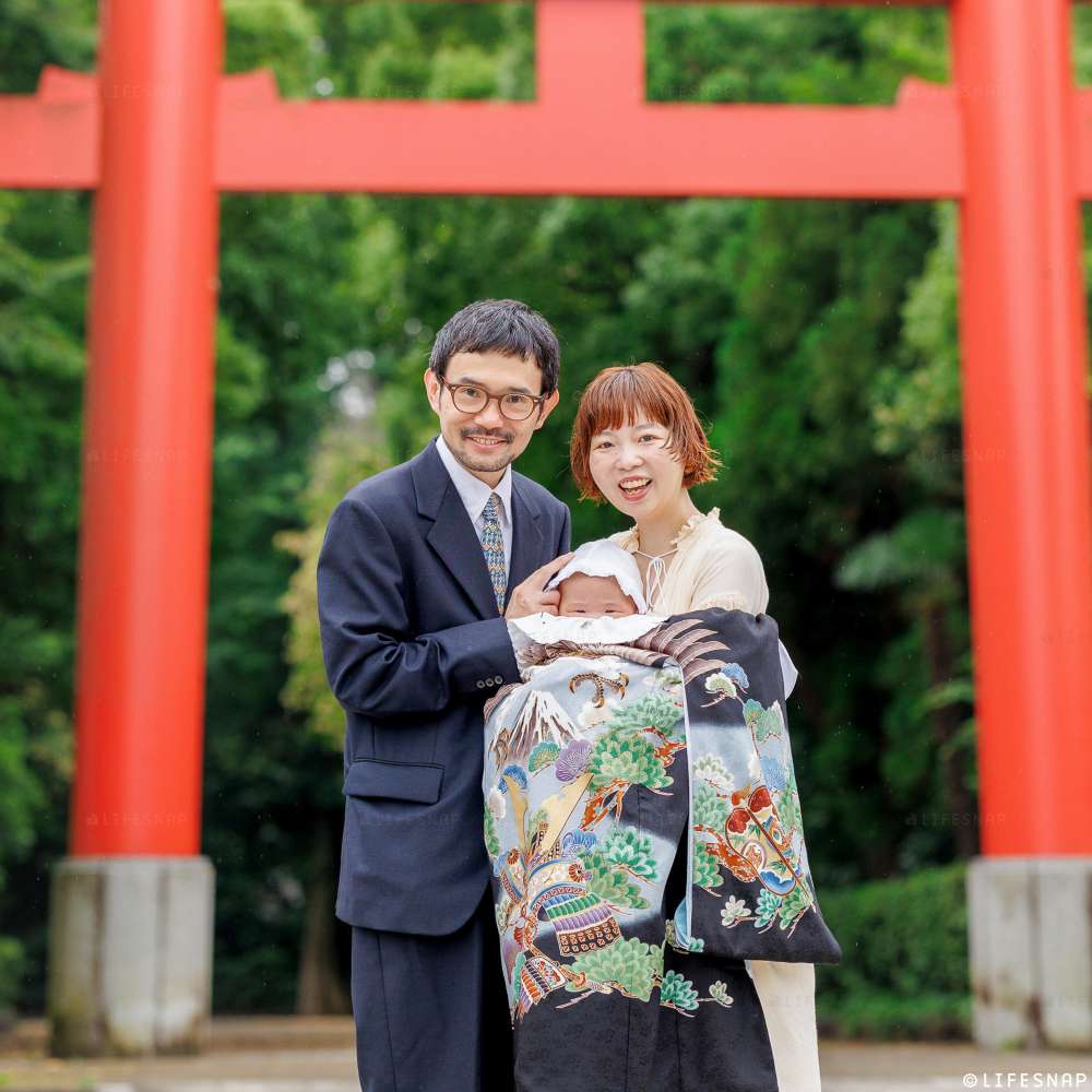 お宮参りの出張撮影@井草八幡宮／東京都／杉並区 - 