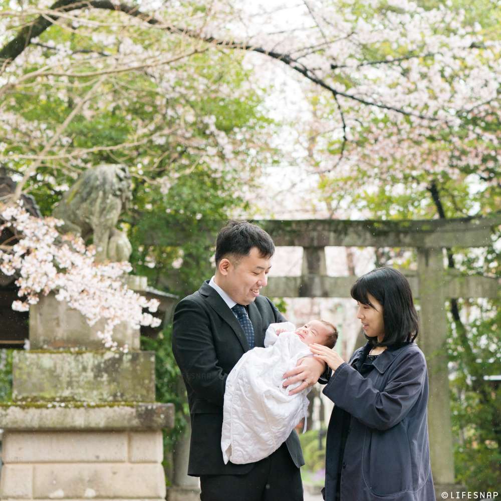 お宮参りの出張撮影@石神井氷川神社／東京都／練馬区