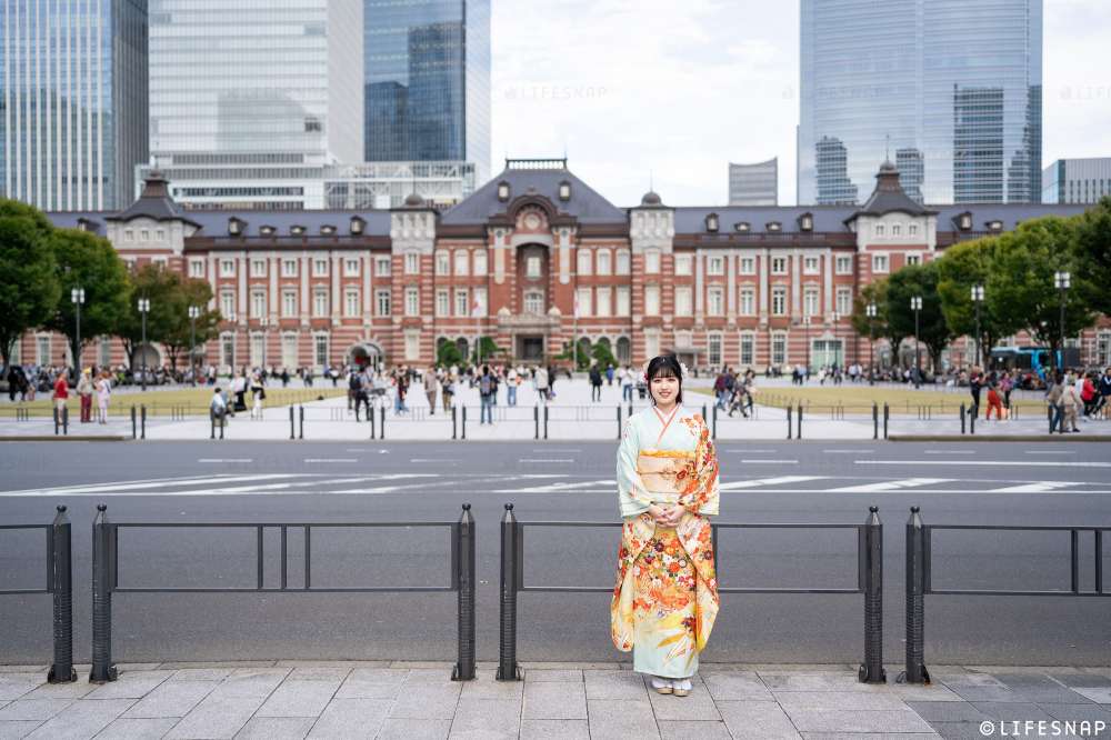 成人式前撮り・後撮りロケーション撮影@東京駅丸ノ内周辺／東京都／千代田区