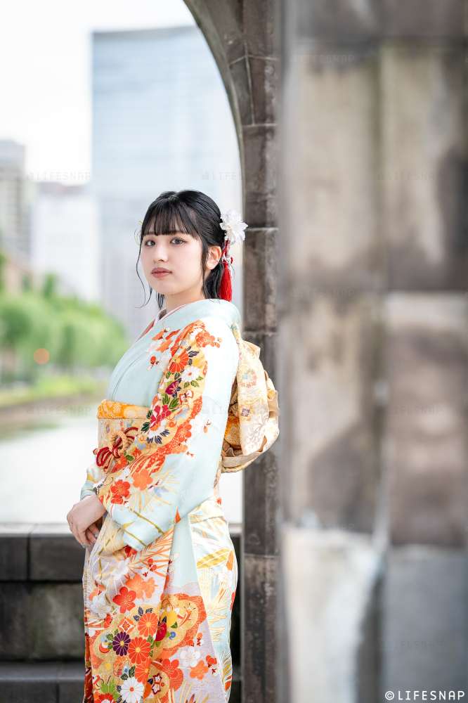 成人式前撮り・後撮りロケーション撮影@東京駅丸ノ内周辺／東京都／千代田区