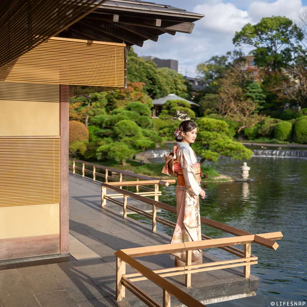 成人式前撮り・後撮りロケーション撮影@平成庭園・源心庵／東京都／江戸川区 - 
