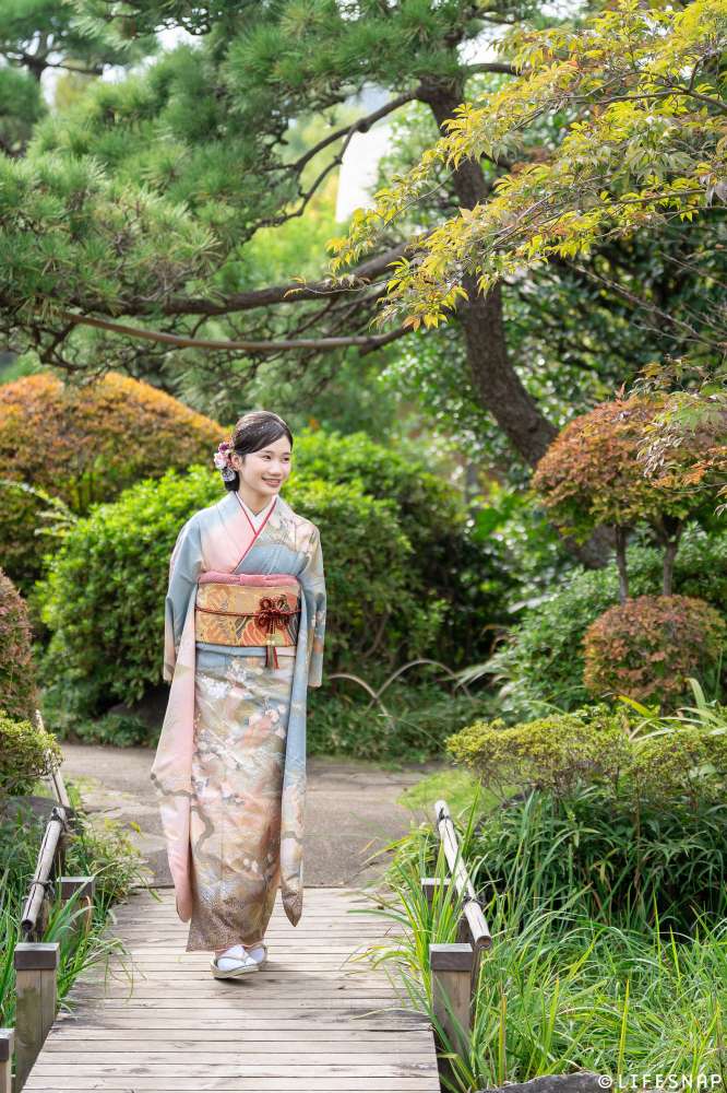 成人式前撮り・後撮りロケーション撮影@平成庭園・源心庵／東京都／江戸川区