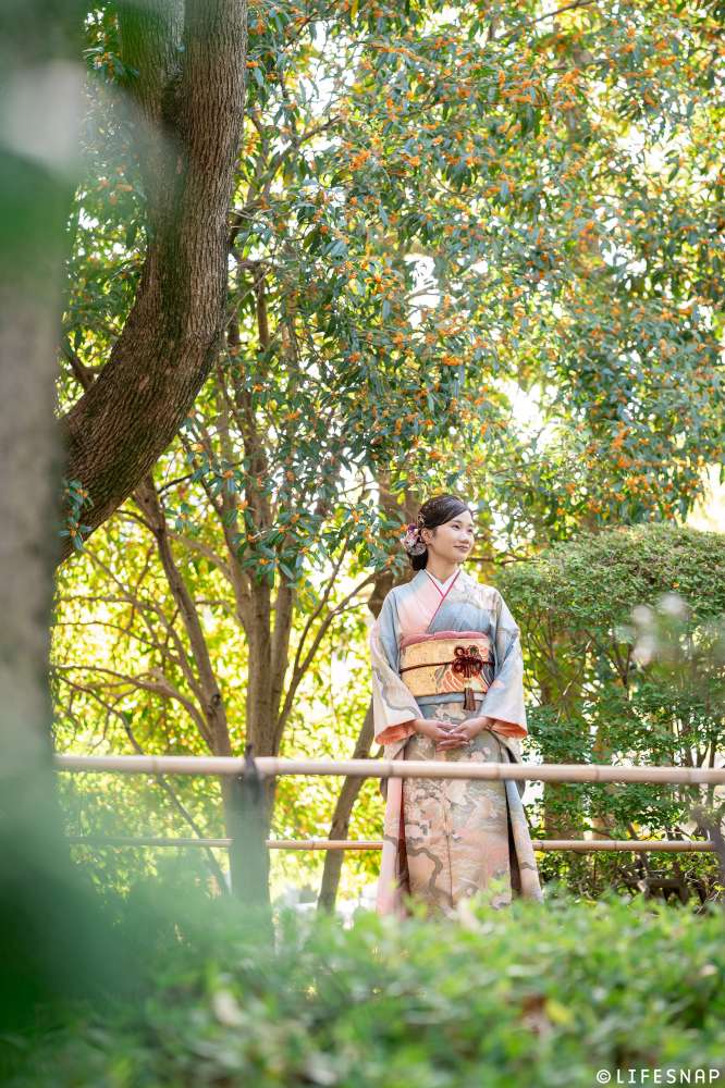 成人式前撮り・後撮りロケーション撮影@平成庭園・源心庵／東京都／江戸川区