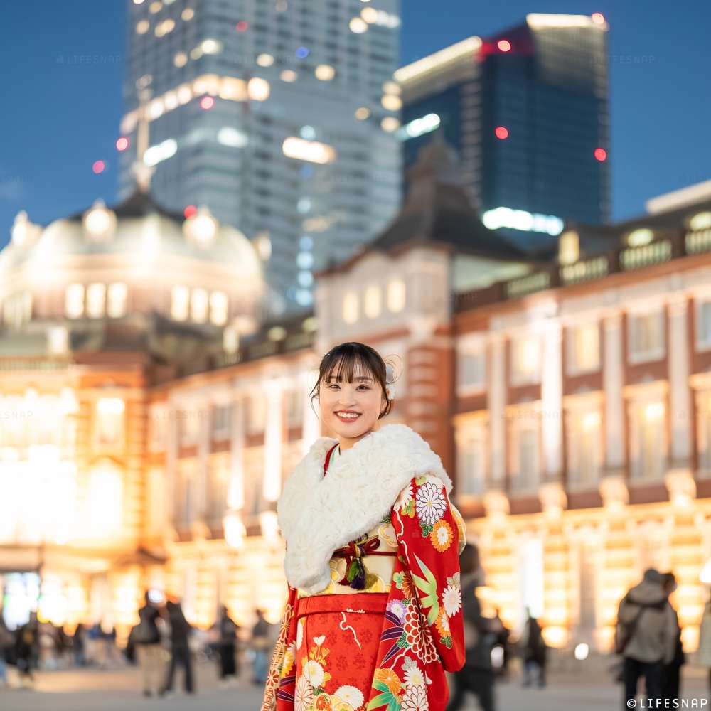 成人式前撮り・後撮りロケーション撮影@東京駅丸ノ内周辺／東京都／千代田区 - 