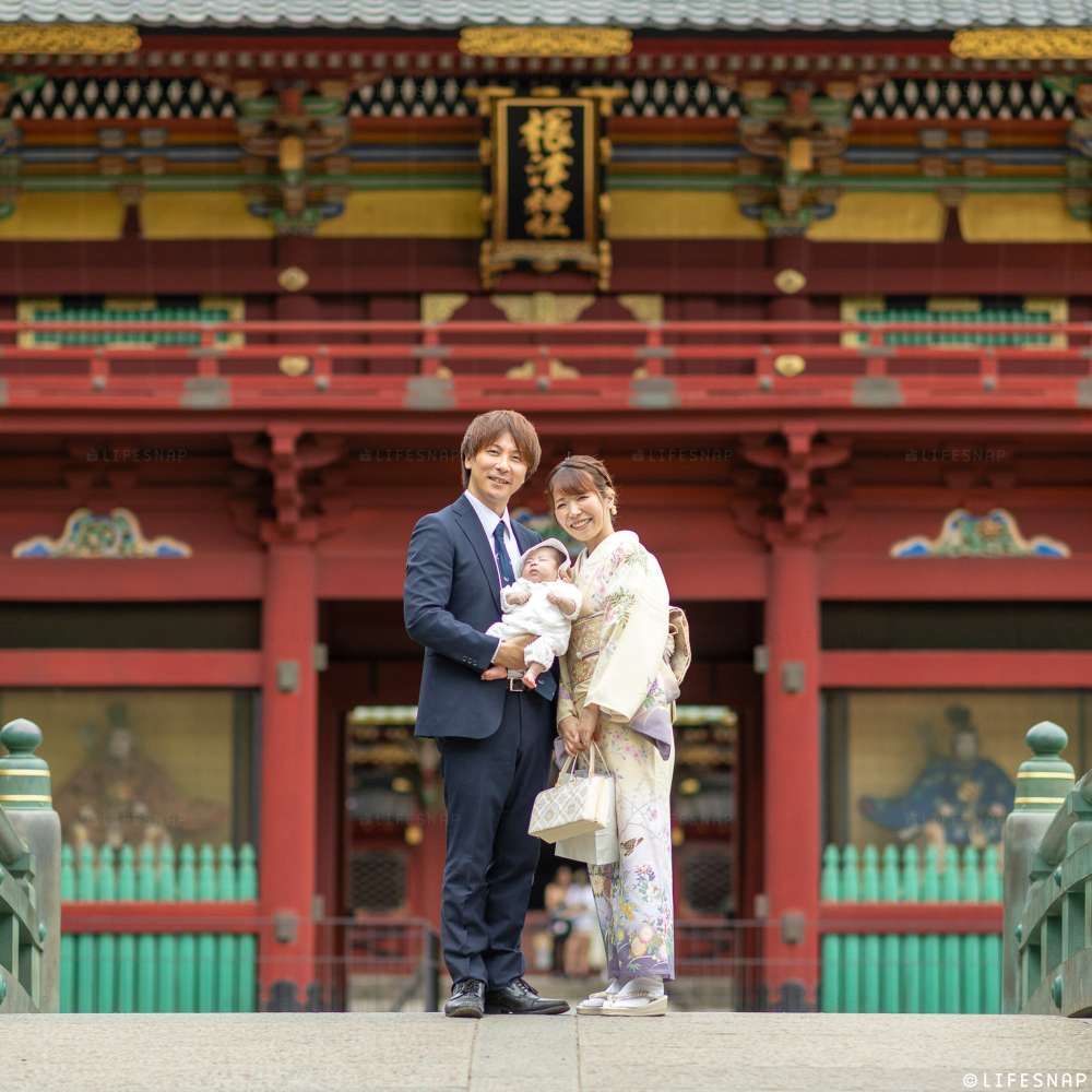 お宮参りの出張撮影@根津神社／東京都／文京区 - 