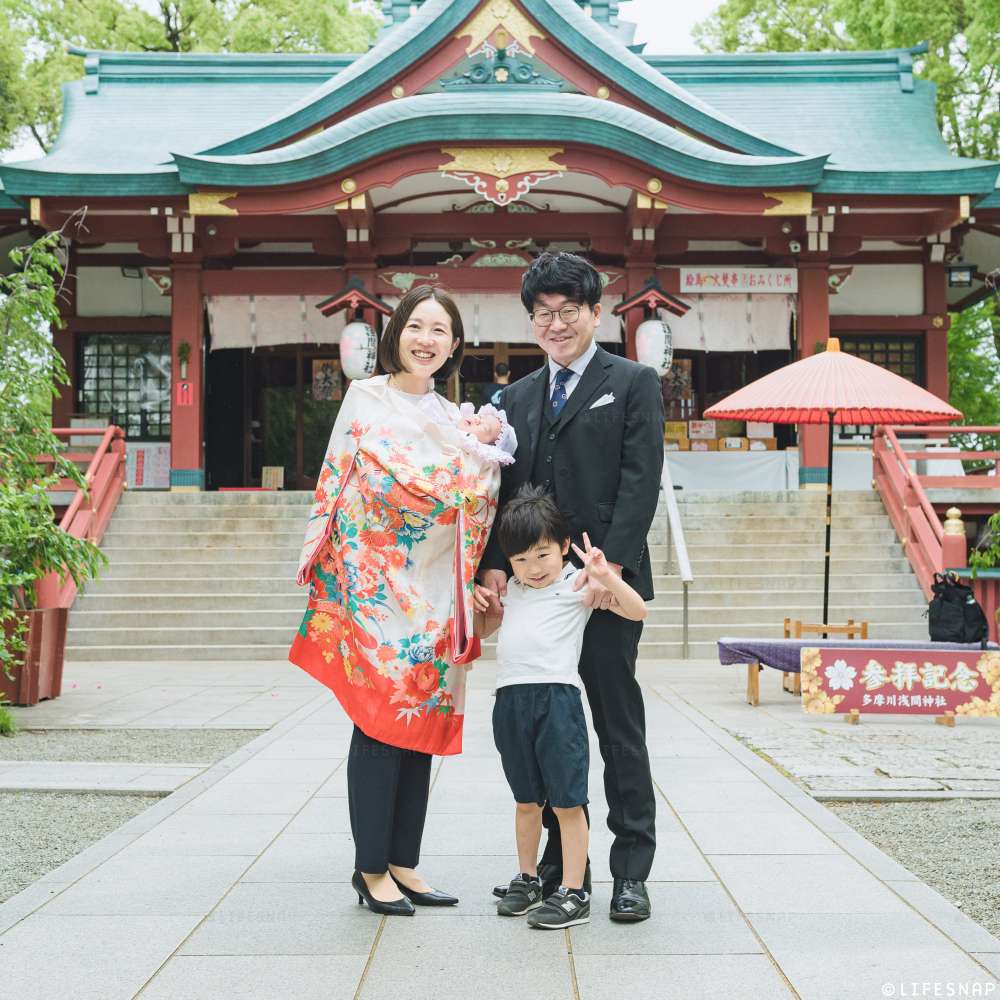 お宮参りの出張撮影@多摩川浅間神社／東京都／大田区 - 