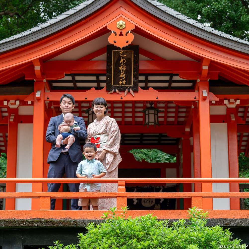 お宮参りの出張撮影@根津神社／東京都／文京区 - 
