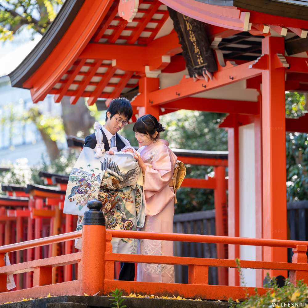 お宮参りの出張撮影@根津神社／東京都／文京区 - 