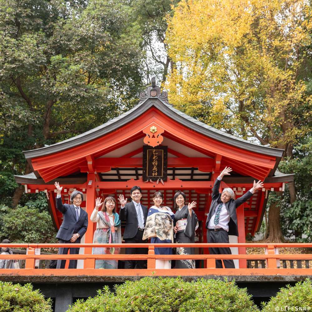 お宮参りの出張撮影@根津神社／東京都／文京区 - 