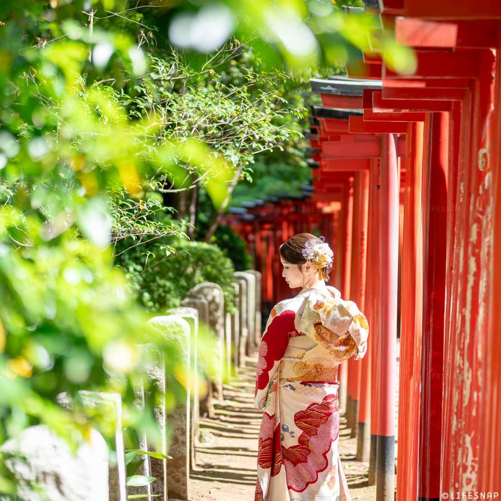 成人式前撮り・後撮りロケーション撮影@根津神社／東京都／文京区 - 