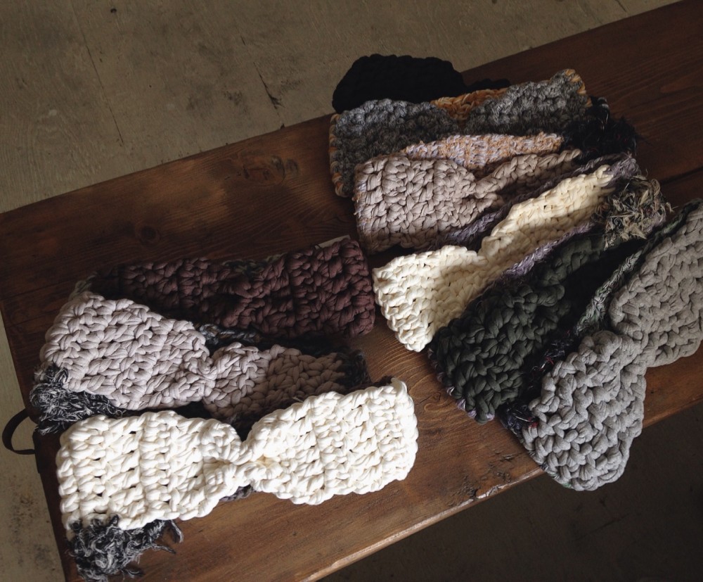 re : turban - recycle糸を仕様した、コットンジャージ素材のターバンです 素材:cotton linen acryl wool - -