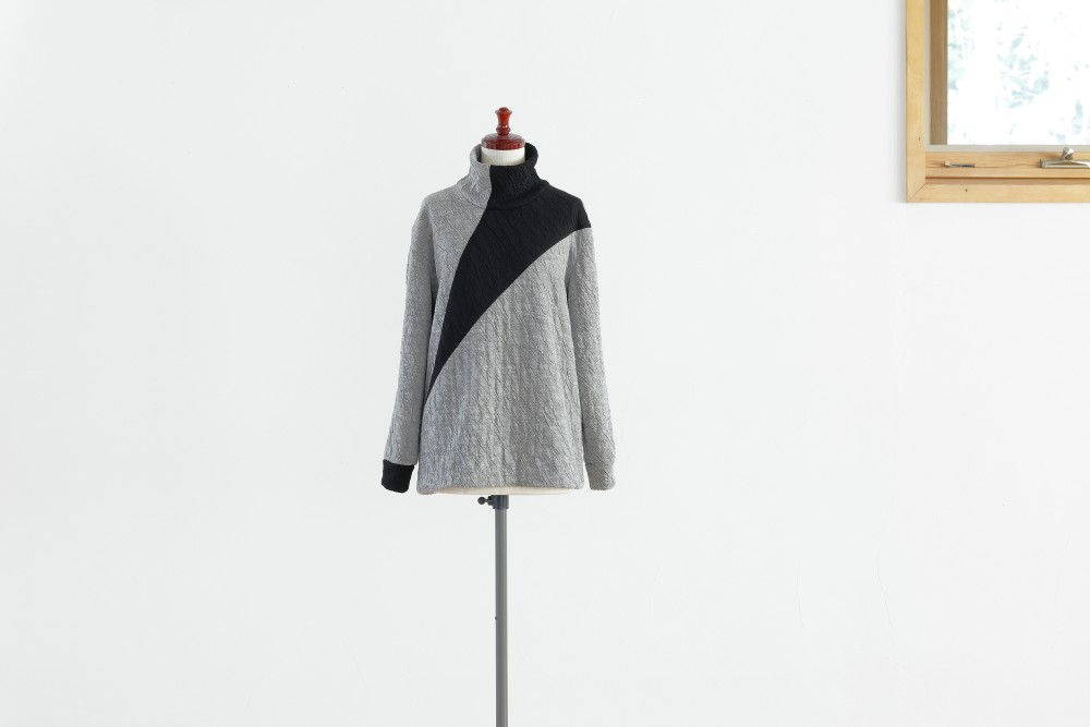 WOOL/COTTON KNIT CUT-SEW - 