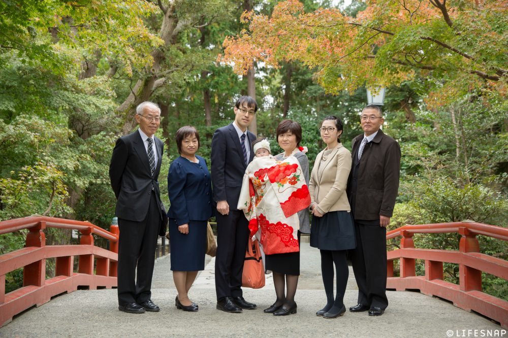 - 橋の中央にて記念撮影 - -