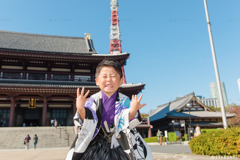 ★港区増上寺での七五三