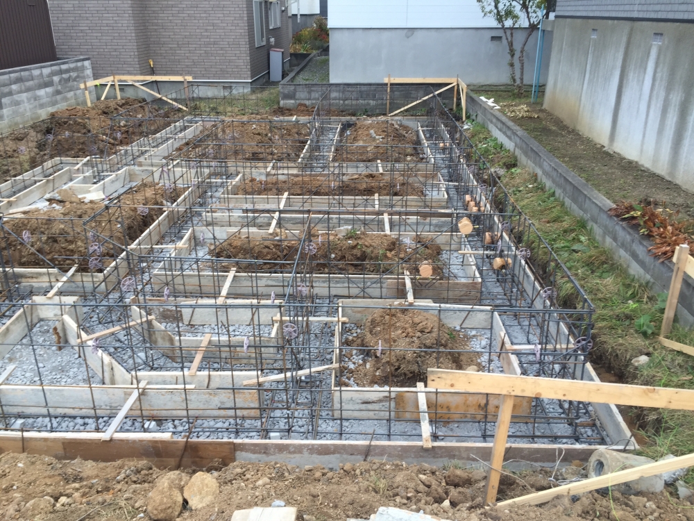 - 基礎配筋・ベース型枠完了 -  - 