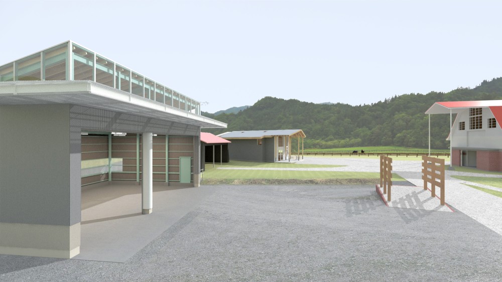 ガレージ棟／サラブレッド牧場の建築群 - 北海道日高郡新ひだか町 / 2025 - Garage / Buildings for Thoroughbred Farm - Hidaka-gun, Hokkaido / 2025